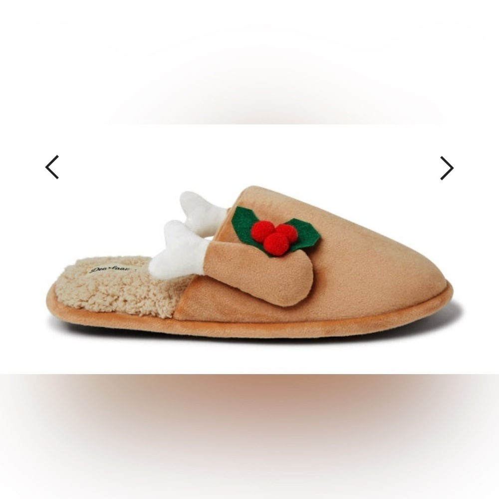 Men's Medium 9-10 Dearfoams Turkey Scuff Slippers NWT